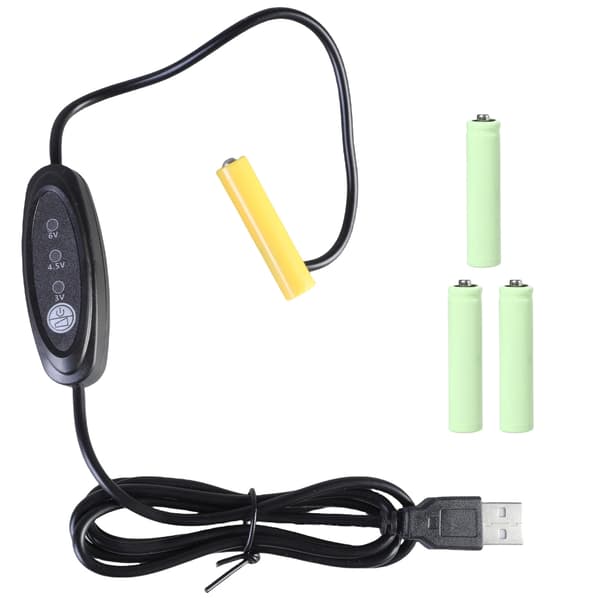 USB 5V Input Batterielimineringskabel Strømledning til Udskiftning af 2 til 4 stk. 3A