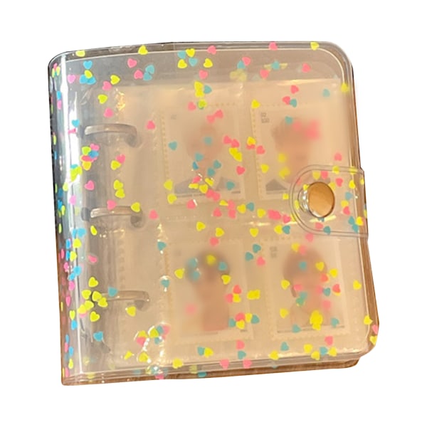 Mini Sequin Transparent Photo Album 1/2/3 tums fotofickaalbum 3 inches