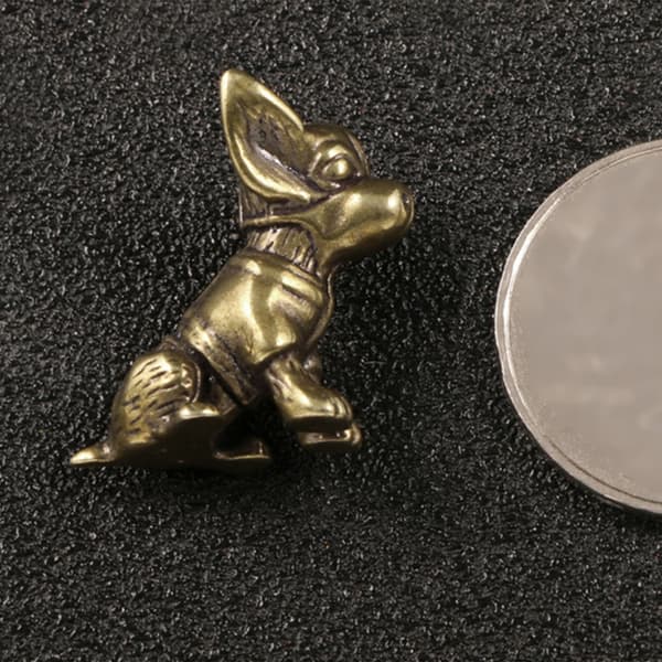 Premium Messing Hundefigur Flott For Dekorativ Og Samlerbruk