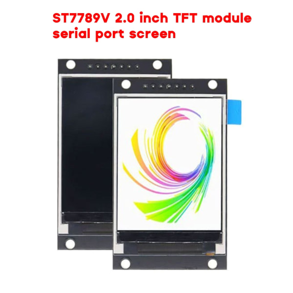 2,0 tums TFT-skärm OLED LCD-enhet IC ST7789V 240RGBx320 Dot-Matrix SPI-gränssnitt för Arduio LCD-skärm i fullfärg