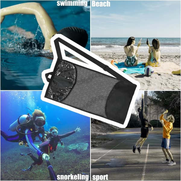 Snabbtorkande dykutrustningsväska i mesh för förvaring av snorkelutrustning, tålig