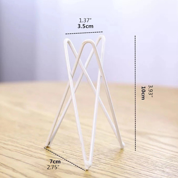 Luftväxthållare Metall Blomkrukställ Geometriskt järn Tillandsia Display Art White