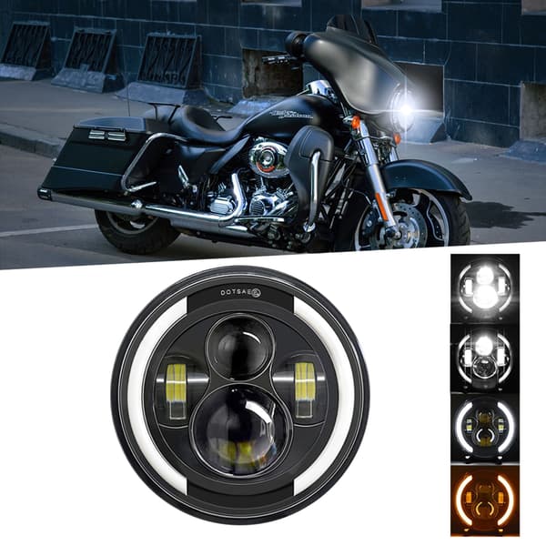 Rund tåkelys for YMH motorsykkel universal LED frontlykterstatning