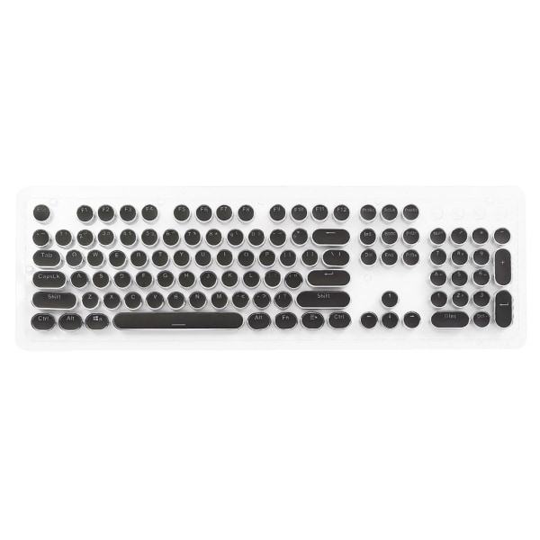 Gör-det-själv för Key Cap Retro Steam Punk Skrivmaskin Mekaniskt tangentbord Keycap 104 87 Standardtangenter för Gaming Gamer Keyboard White