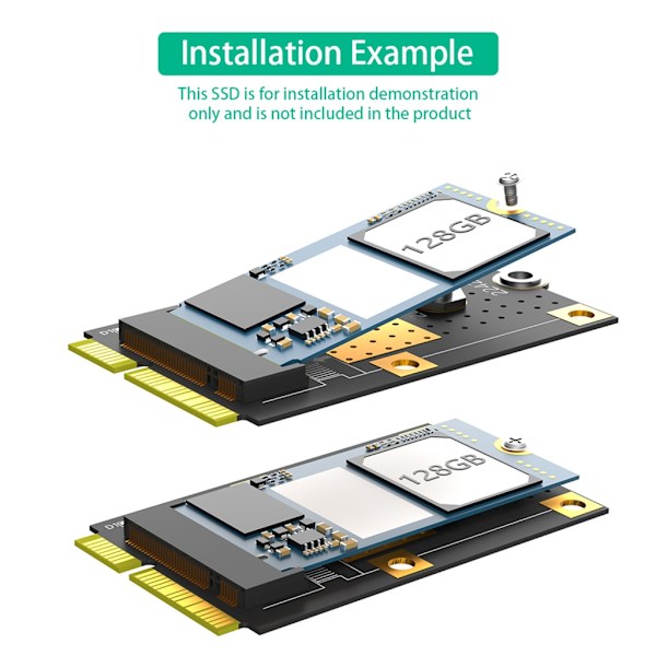 MSATA til M.2 Key B Adapter til 2230/2242 SSD'er Kort M.2 B Key til mSATA