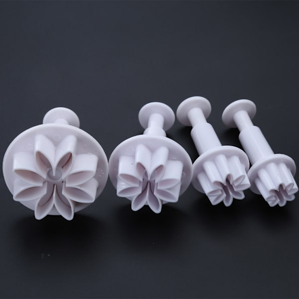3-delade fondantkutter Flerformade molds Baktillbehör Plastmaterial Perfekt bakpresent till bakningsälskaren F