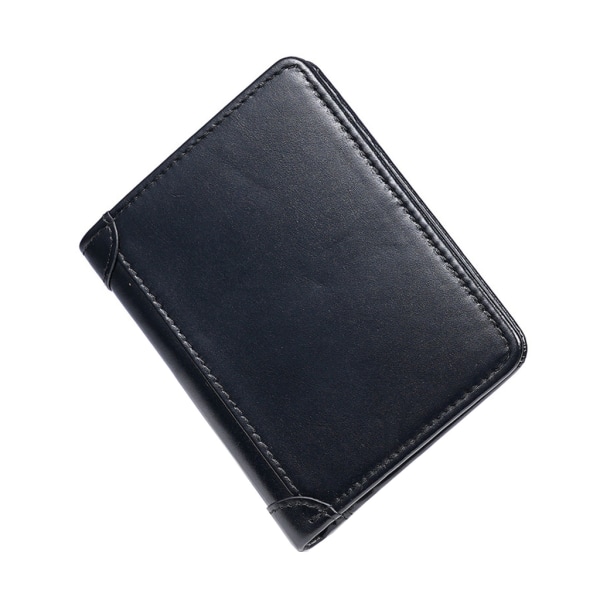 Herr RFID plånböcker Vintage läderplånbok för män Kreditkortshållare Myntväska Affärspresent Black
