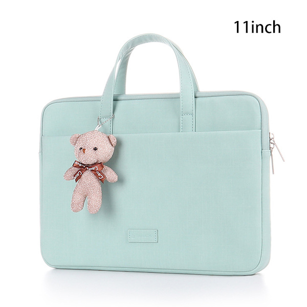 Laptopväska för Air Pro13 för Case 13 14 15 11 12 in Vattentät PC Notebook-väska för Dell för Acer hp- Handväska Brie Green 11-inch
