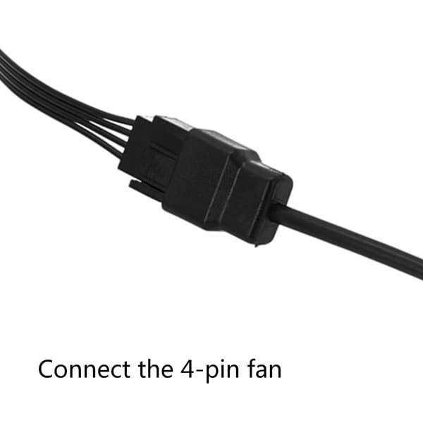 DC5521 til 4-pinners kontaktkabel 4-pinners datamaskin PC-vifte strømkabelkonverter