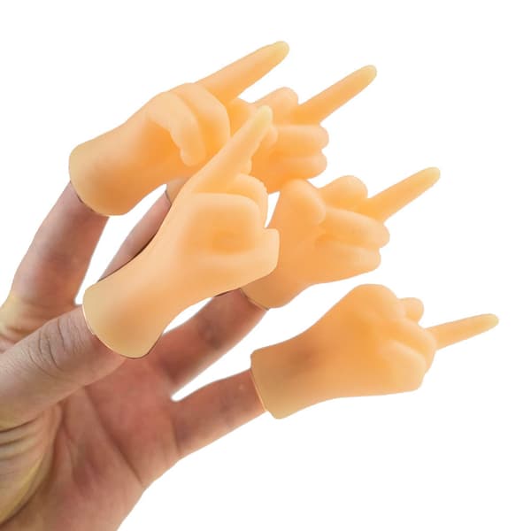 2st/set Roliga simulerade vänster och höger minihänder dockor barnleksak nyhet fingerleksaker presenter modell Halloweenpresent