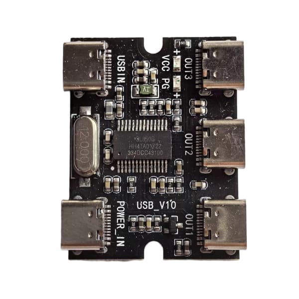 1 indgang 3 udgange Ladestation USB C Ladekonverter Type C Elektrisk