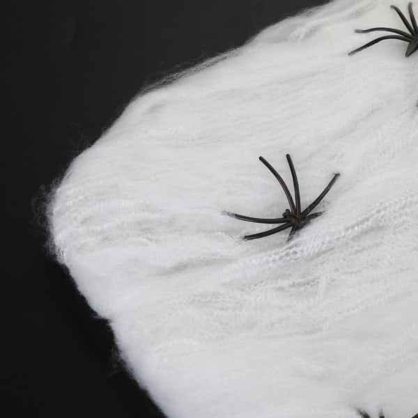 Super Stretch Spider Web 16 fot lång läskig Halloweenfest Heminredning Ny