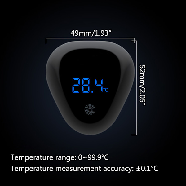 Aquarium Digital Termometer Storskärm Fish for Tank Termometrar Självhäftande LED-skärm Inga stökiga ledningar i Terrari