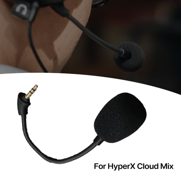 Uppslukande spelbyte 3,5 mm Gaming Boom-mikrofon för Cloud Mix Headset Vindtätt cover Mic Clear Communications