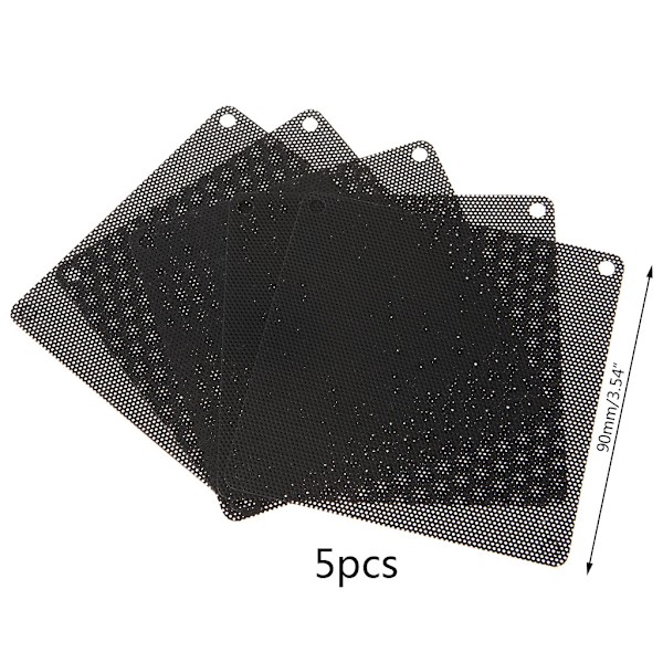 Damfilter Datorfläkt Filter Kylare PVC Svart Dammtät för Chassi Skydd PC Mes