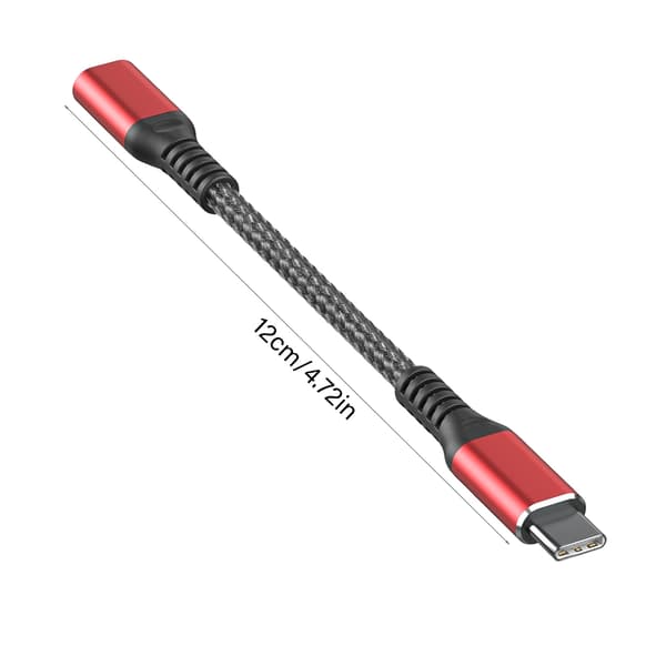 USB C Forlængerkabel Data Blokeret Strøm Opladningskabel Ingen Dataoverførsel 12cm