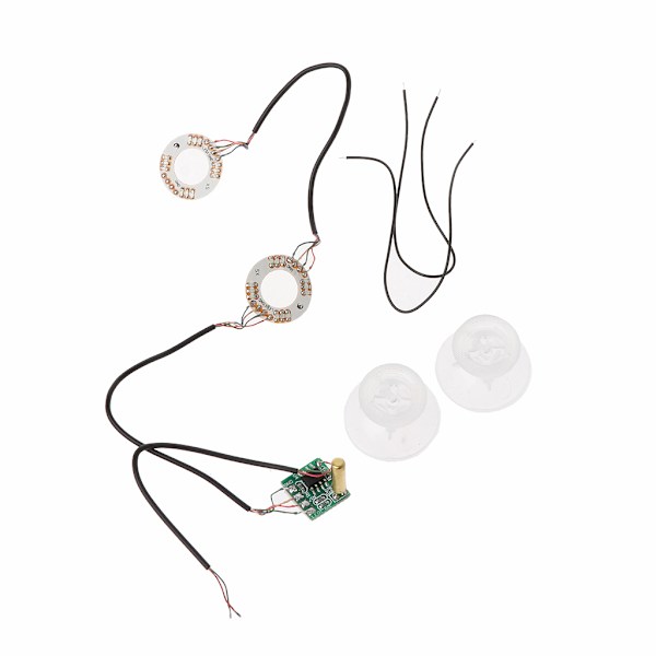 LED-ljus Tumspakar Joysticks Analog Tum Mod Kit med Genomskinliga Tumspakskåpor DIY Ersättning för XB One Handkontroll