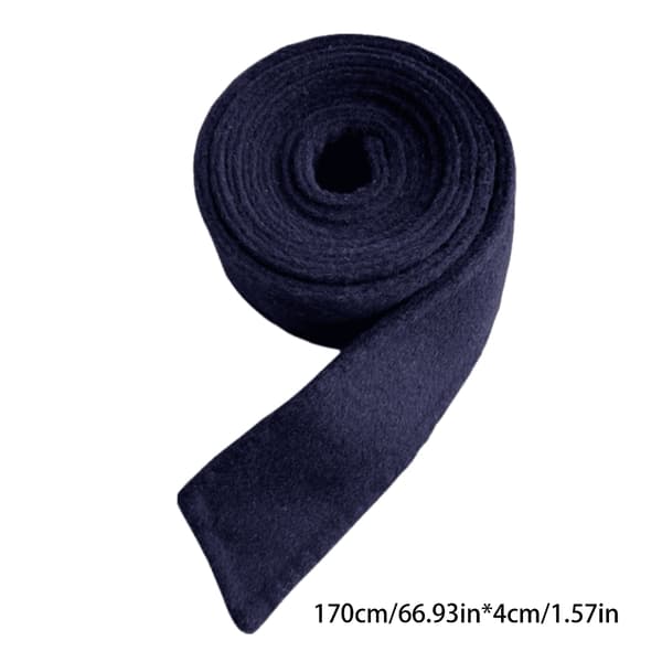 Stilig kåpebelte vaskbart damebelte ensfarget dame ull midjebelte Navy Blue