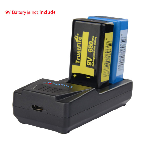 Universal batteriladdare för 9V uppladdningsbart batteri och 9V NI-MH batteri 6F22 uppladdningsbart Li-lon batteri