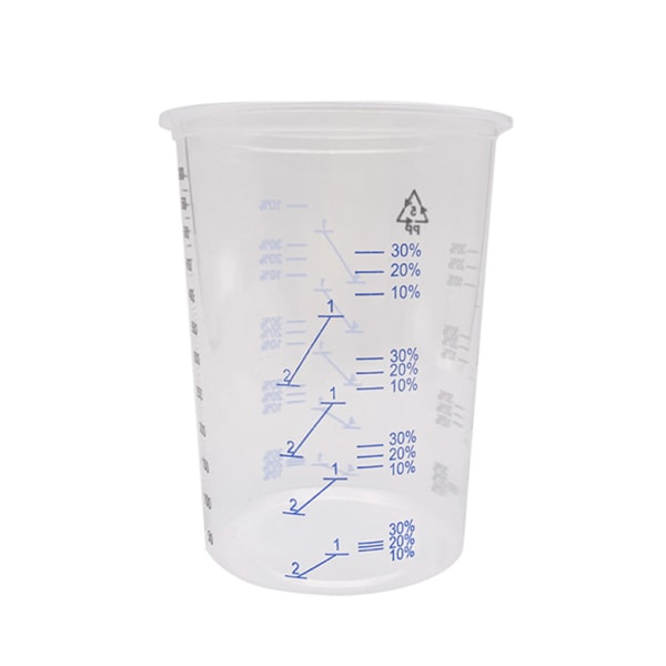 20 oz (600 ml) engångs elastisk genomskinlig plastblandningskopp 50 koppar används för färgharts Epoxiharts Konstkök