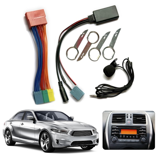 Bil 20-pinners ledningsnett Bluetooth-kompatibel Aux-inngangskabeladapter ledningsnett