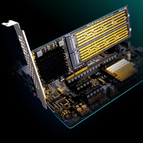 Dobbelt PCI X4 Controller Internt Udvidelseskort PCI-E til for M.2 NVME Adapter