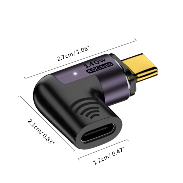 USB-C magnetadapter Typ-C Laddare M/F Converter PD 140w Laddning 40Gbps Dataöverföring 8K60Hz för Video TypeC-enheter