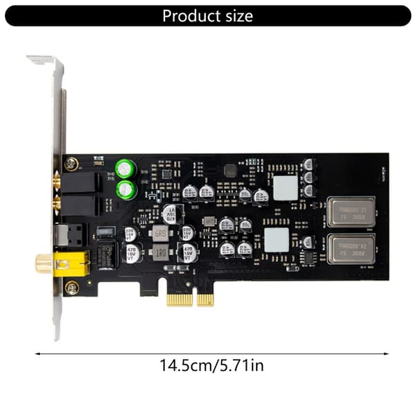 PCIe lydgrænseflader lydkort til studiebrug 24Bit 48kHz ADC metalskal
