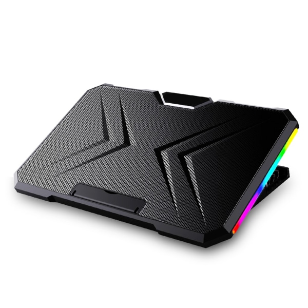 Gaming Laptop Kylfläkt 4 Höjder Justerbart Notebook Kylställ USB-driven Dubbel Turbo RGB Fläkt Kylare för 12-17 tum