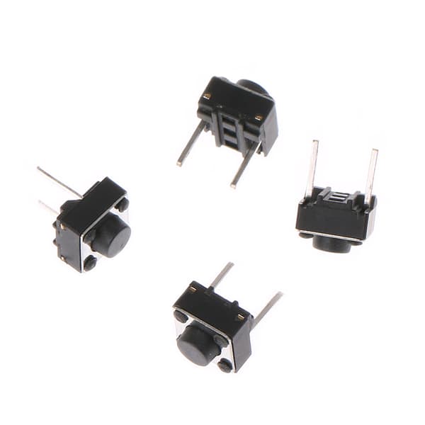 100 st 6x6x5mm 2 Pin Micro Momentary Push Button Taktil Switch