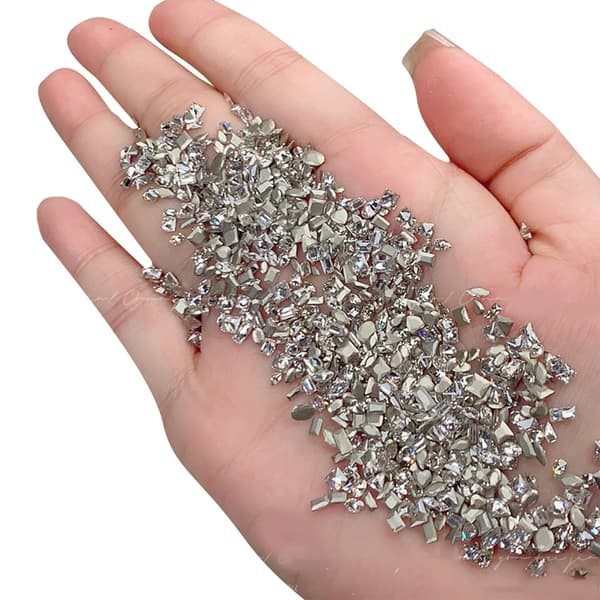 50x Mini Formade Nagelprydnader Platta Botten Naglar Konst Strass Nageldekor