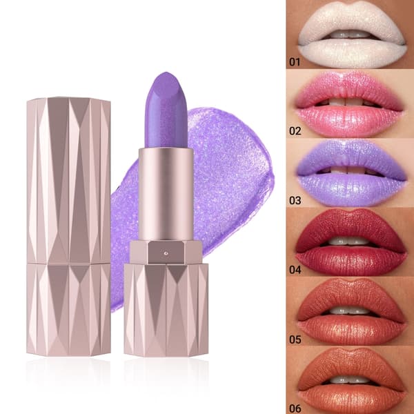 Læbefarvesæt med 6 farver til daglig makeup og aftenstyling