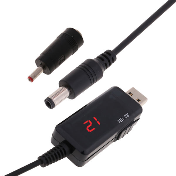 för DC Boost Converter för DC 5V till 9V 12V USB Step Up Power Supply Adapter med