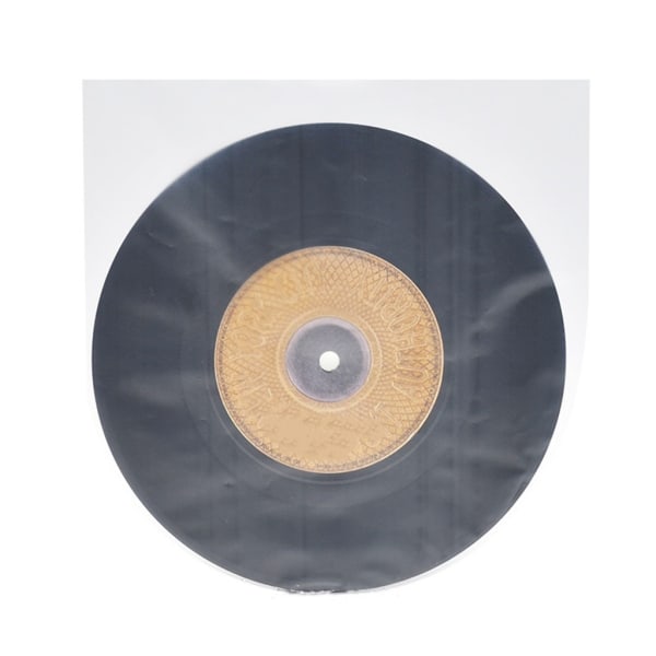 100 st/2 påse 7" vinylskivskydd för LP-skivor Skyddande innerpåsar Antistatiska ärmar inre genomskinligt cover Innehåller