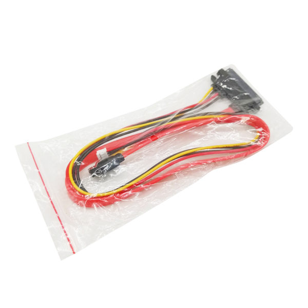 15 + 7 stift (22 stift) SATA dataströmförlängningskablar power tum hane till hona