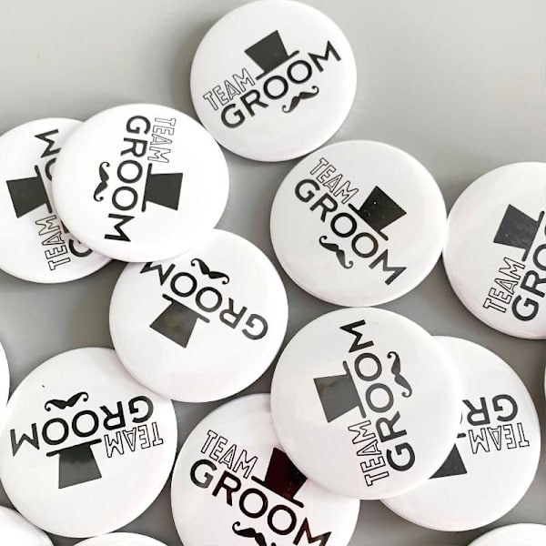 Team Brudgum/Groom Badge 6st/ set Bachelor Party Kläder Dekoration Tillbehör null - Gallery