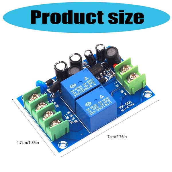 Automatisk to strømafbrydere modul 10A nødbackup controller til AC85-240V
