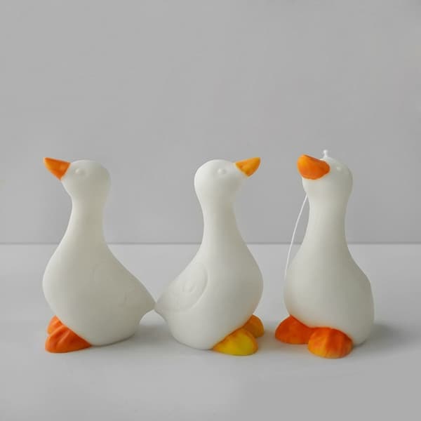 3D Anka Silikonform Söt Tecknad Djur Ljusform DIY Aromaterapi Gips