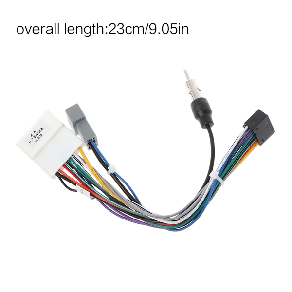 Bilradio Kabel 16 pin Strømledning Sele Adapter Stereo Radio Strømkontakt