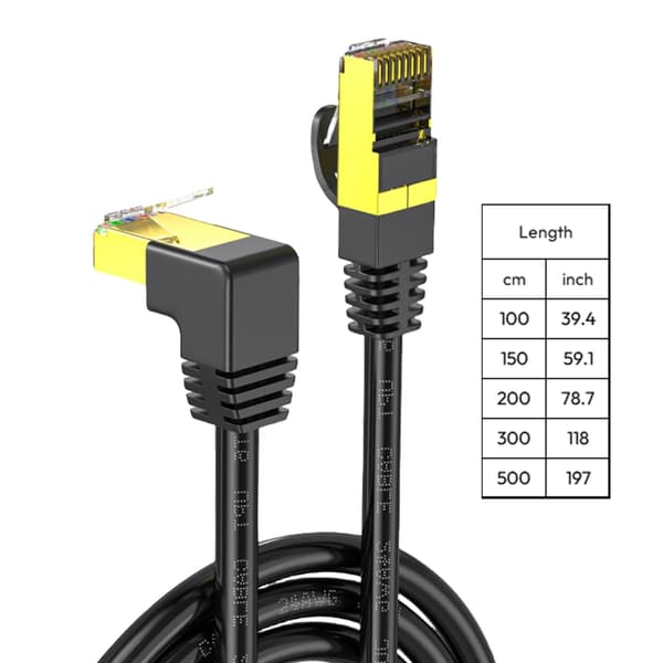 Cat8 Ethernet-kabel 10 Gbps snabb nätverkssladd 10 Gigabit patchkabel 5m Bend up