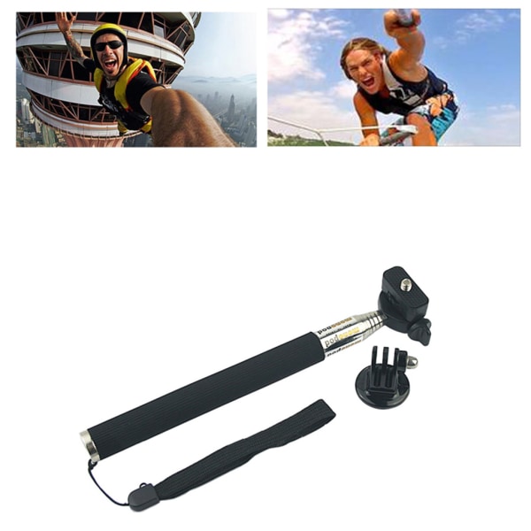 Selfie Pole Stick Monopod-hållare Utdragbar handhållen för GoPro Hero 3 4 SJ4000