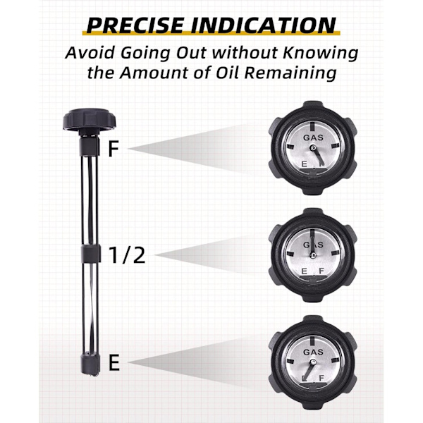 Bränslemätare Bränslelock Bensinlock för 500