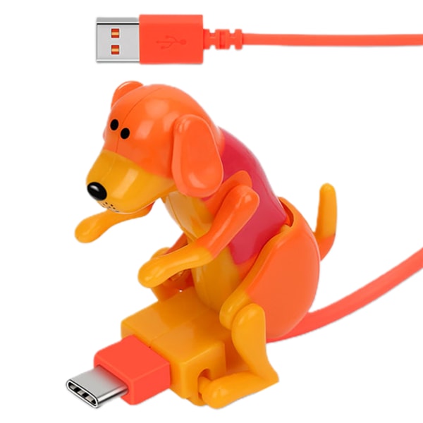 Stray Dog Laddningskabel Hund Smartphone USB C-kabel Type-C Telefonladdare Mini Humping Spot Dog-kabel med för Touch Swit Orange