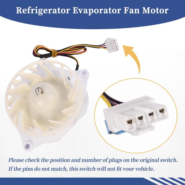 Fordampermotor Køleskabsventilator Udskiftningskomponent til EAU64824806 Køleskab