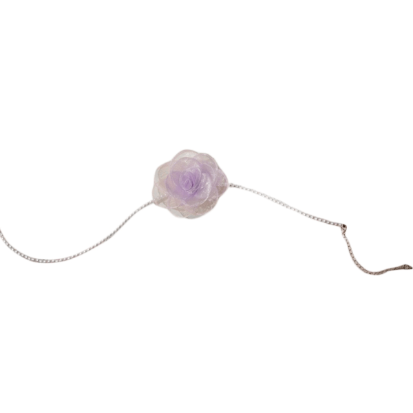 Perle Choker Kamelia Choker Rose Choker Blomster Choker Halskæde Blonde Choker Kravebenskæde Perle Halskæde Goth Choker