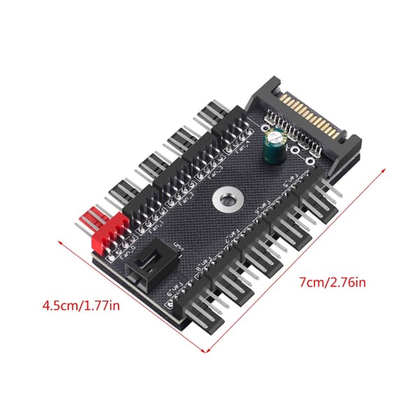 Datorfläkt Modifikationer 4Pin PWM Fläkt Hubbar Splitters Starka Luftflöden