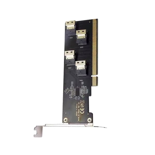 4-ports PCIE X16 til SFF-8654 RAID-udvidelseskort Mekanisk VROC til RAID