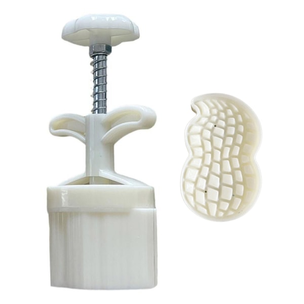 Måneformkakeform i plastmateriale Søte peanøttformede stempler Månekakeformer for Midt-Høstfestival DIY Baking Månekakebruk