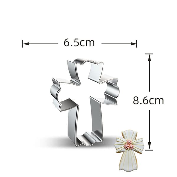 15 st Religiösa Kakformar Krucifix Formar Kristna Kakformar