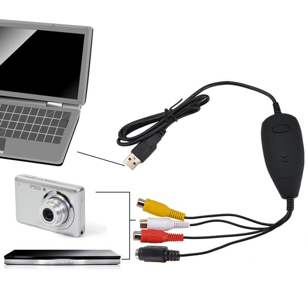 Ezcap172 USB Video Grabber Capture Converter Adapter VHS Videooptager DVD-videokamera til Windows 10-systemer